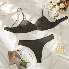 French Ultra-Thin Lingerie Set – 3-Point Erotic Bra & Panty