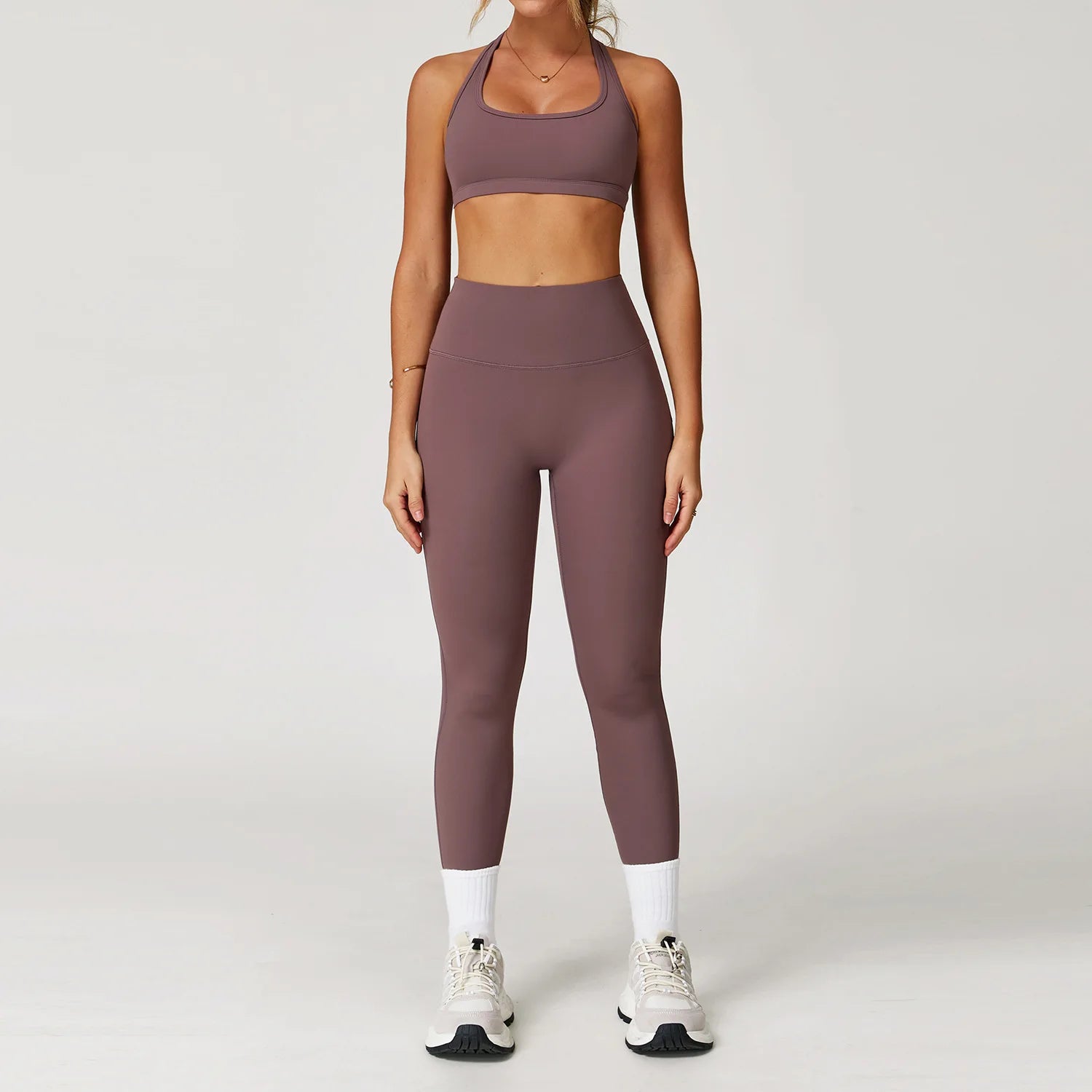 2PCS Women’s Yoga Set – Sports Bra & Shorts Fitness Outfit