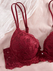 Floral Lace 6-Piece Push-Up Lingerie Set