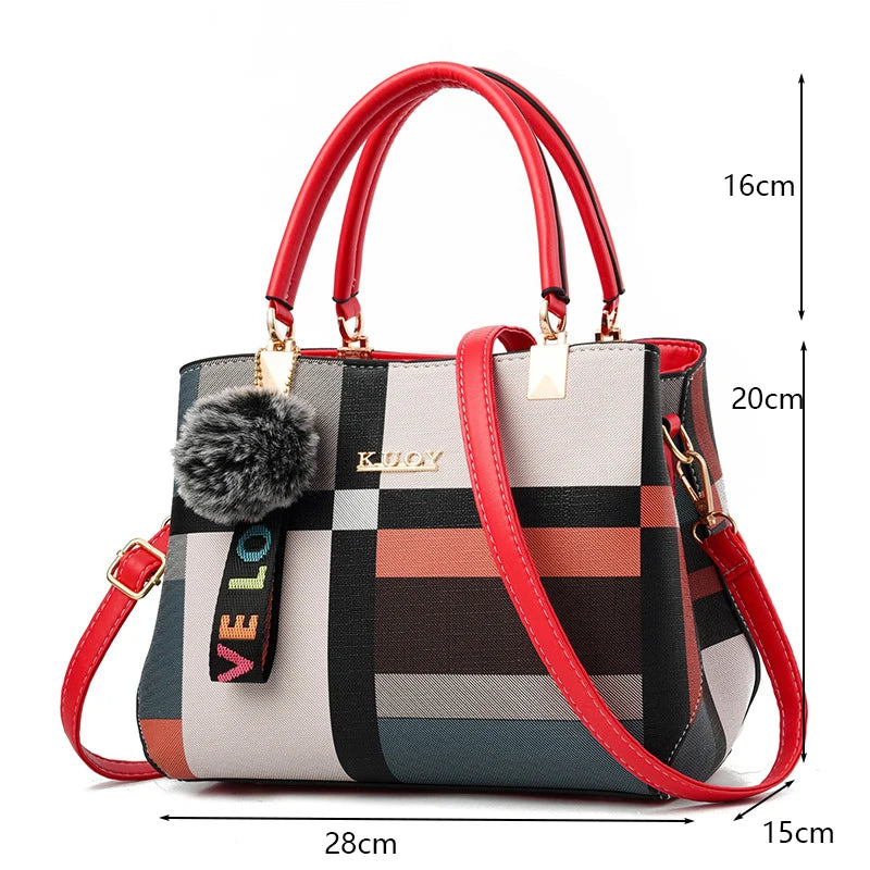 Luxury PU Leather Tote – Large Capacity Travel Crossbody Bag