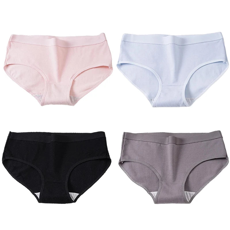 Solid Cotton Briefs 4-Pack Women