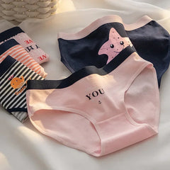 Cute Cotton Cartoon Brief Panties