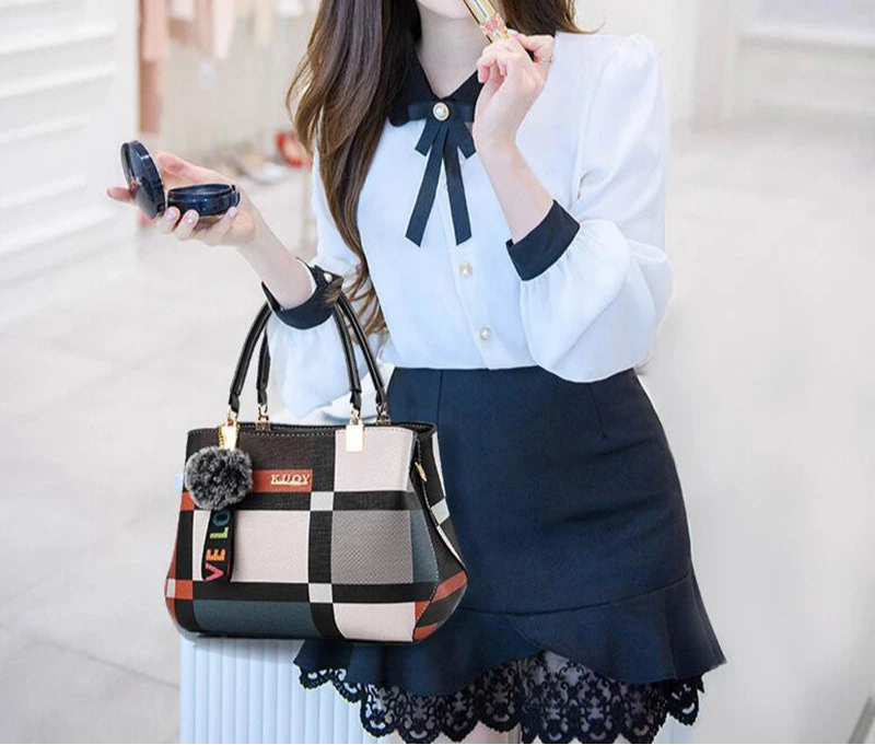 Luxury PU Leather Tote – Large Capacity Travel Crossbody Bag