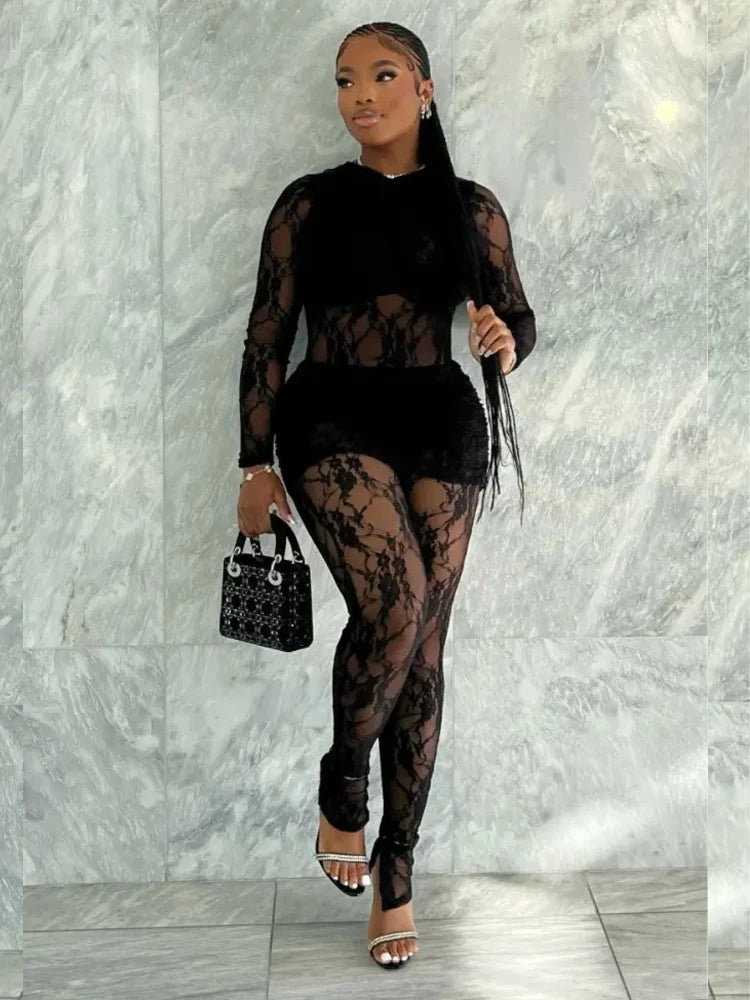 Lace Jumpsuit Me Baby Set