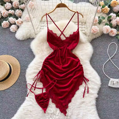 Seductive V-Neck Nightwear Set - Erotic Lingerie for Women