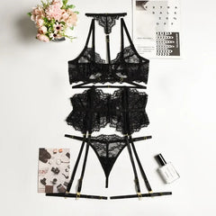 Sheer Lace Bra and Panties Set