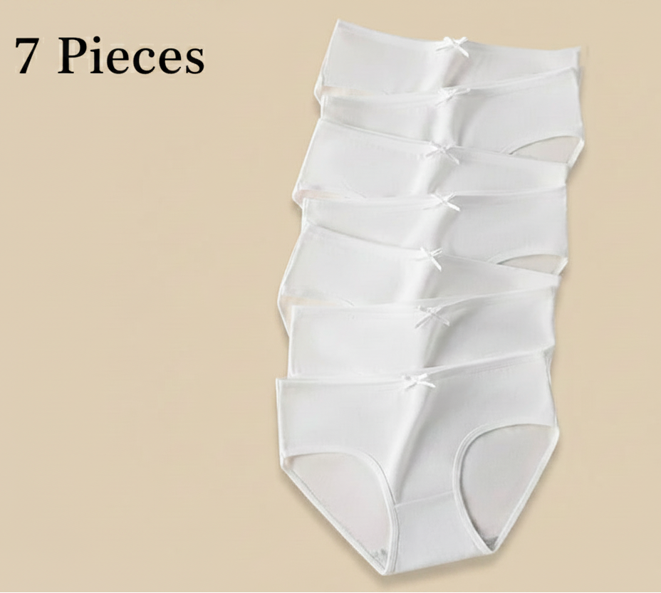 White high-waisted bikini bottom on a beige background