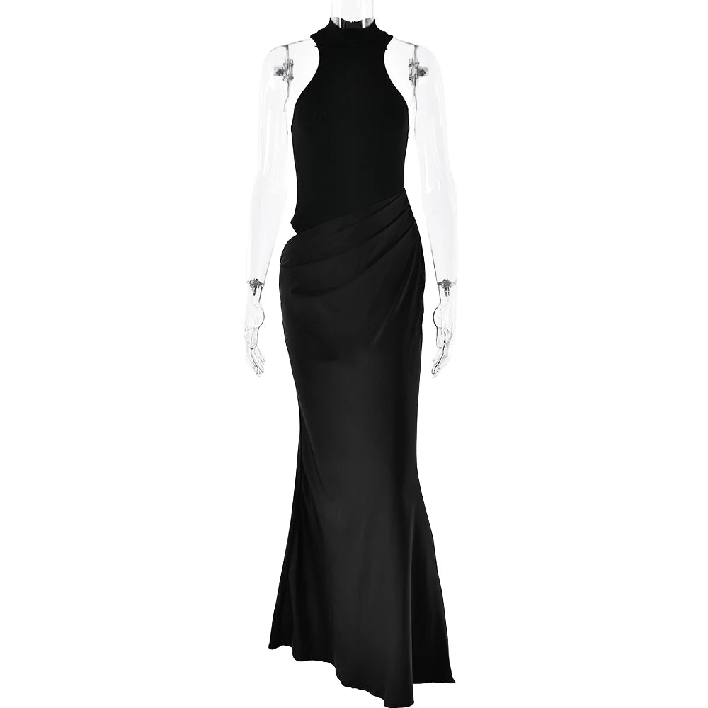 Elegant Sleeveless Satin Dress
