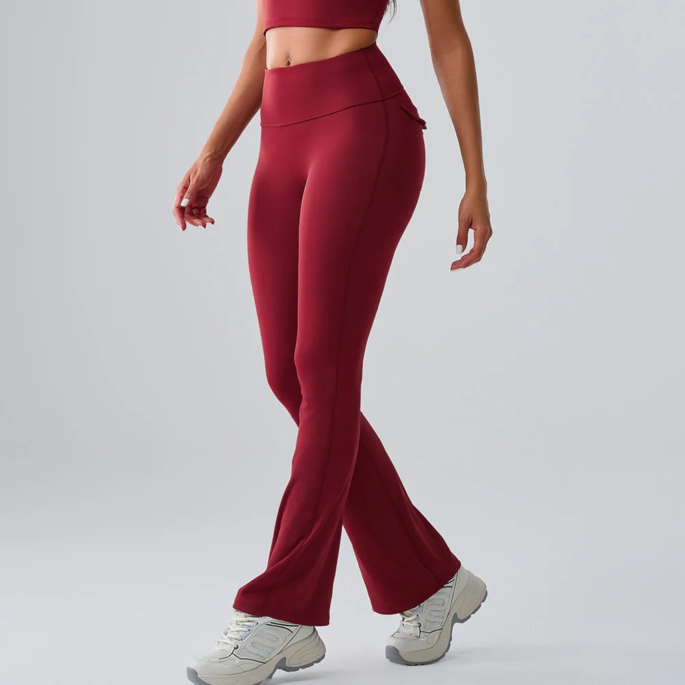 High Waist Flared Yoga Pants for Women