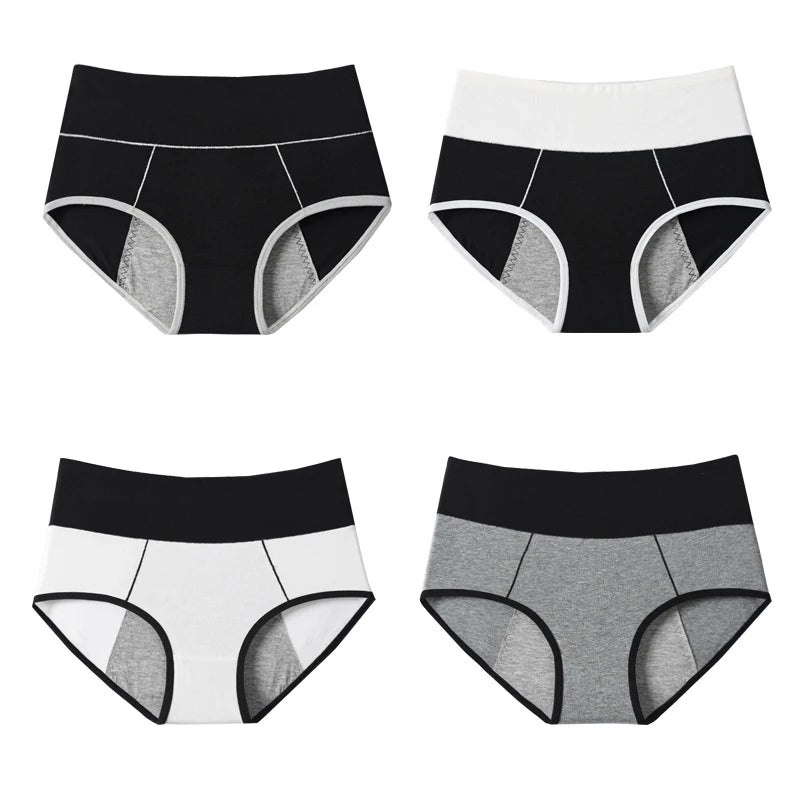 Plus Size Leak Proof Period Briefs 4pcs