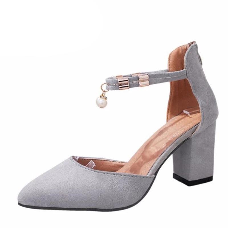 Thick Heel Pumps Comfortable Sandals