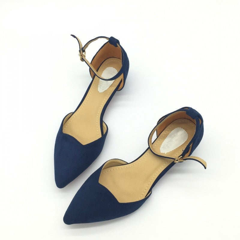 Women Low Heels Pointed Toe Shoes