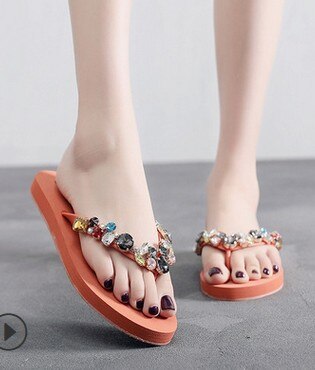 Women'S Beach Decoration Flat Slipper