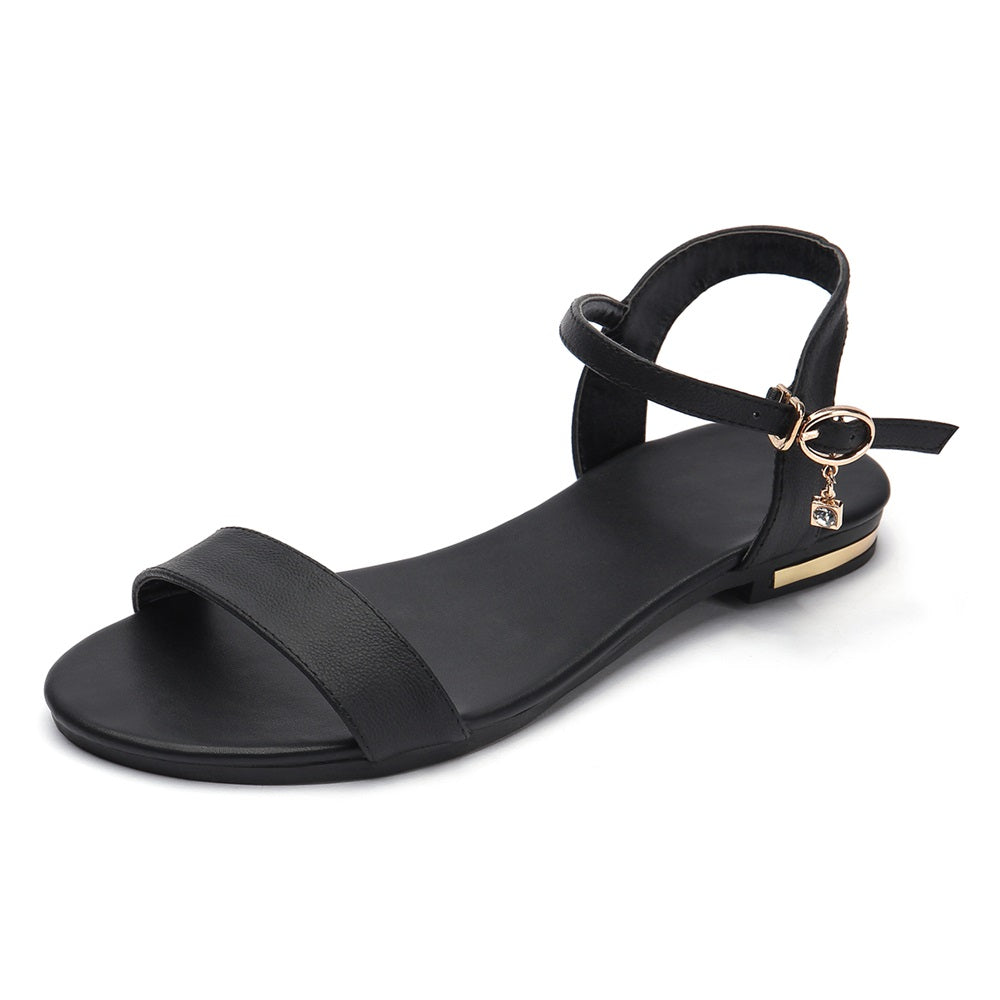 Women Leather Fashion Flat Sandals