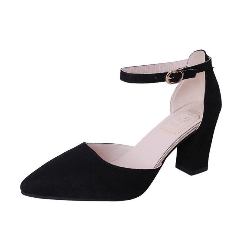 Thick Heel Pumps Comfortable Sandals