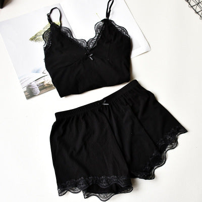 Sexy Lace Top And Shorts Set