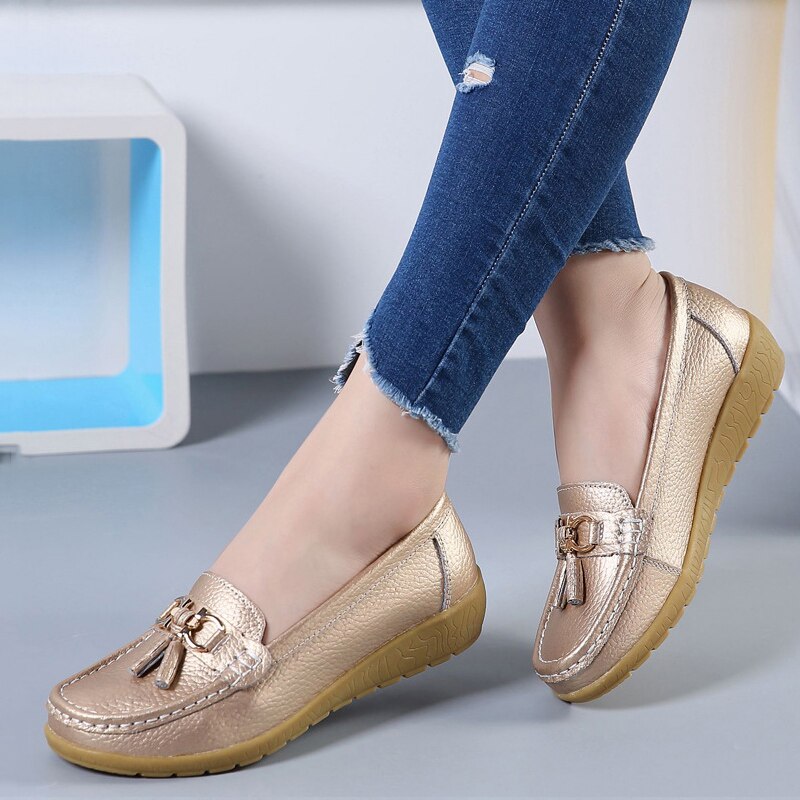 Women Ballet Leather Breathable Canvas