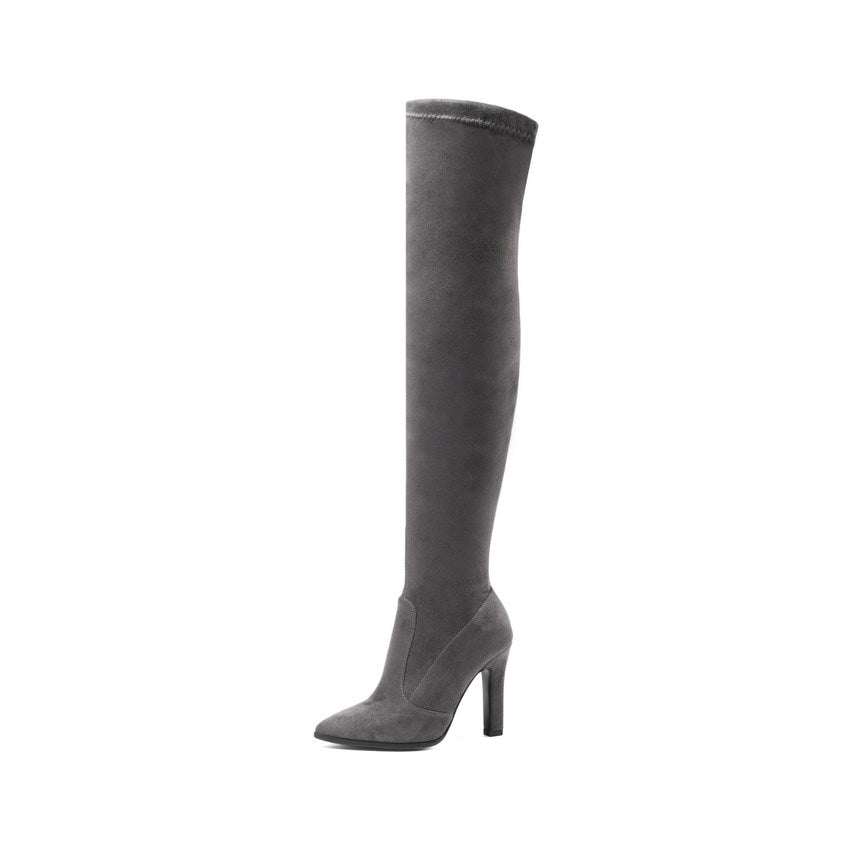Women Over Knee  Slip On High Boots