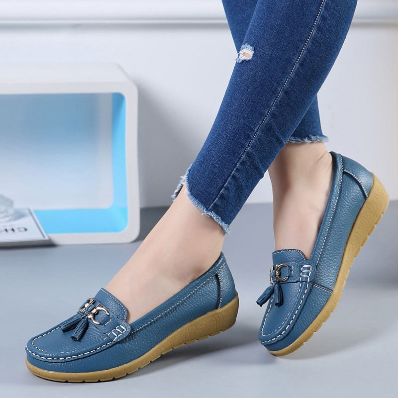 Women Ballet Leather Breathable Canvas