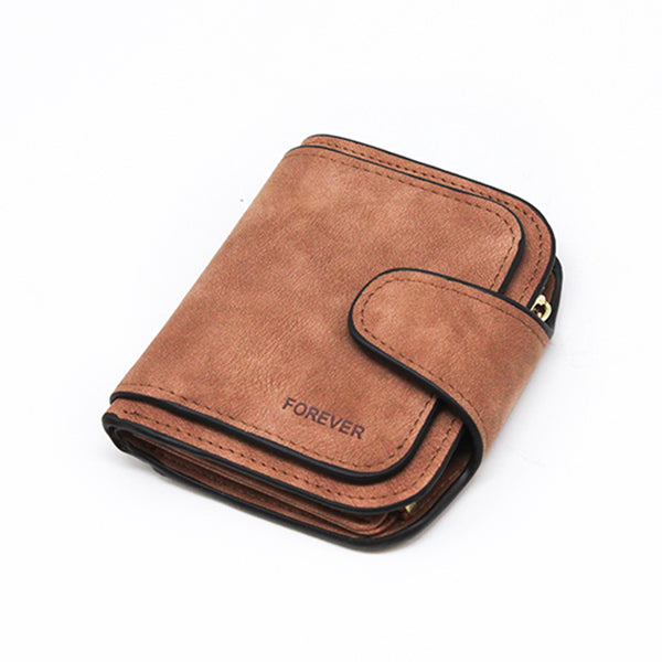 Leather Zipper Long Women Purse