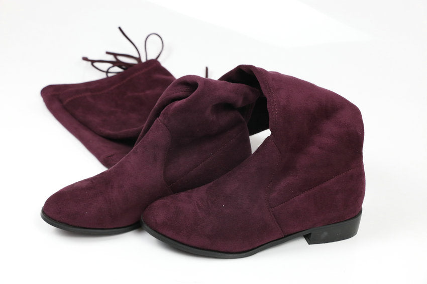 Women Lace Up Stretch Fabric Boots
