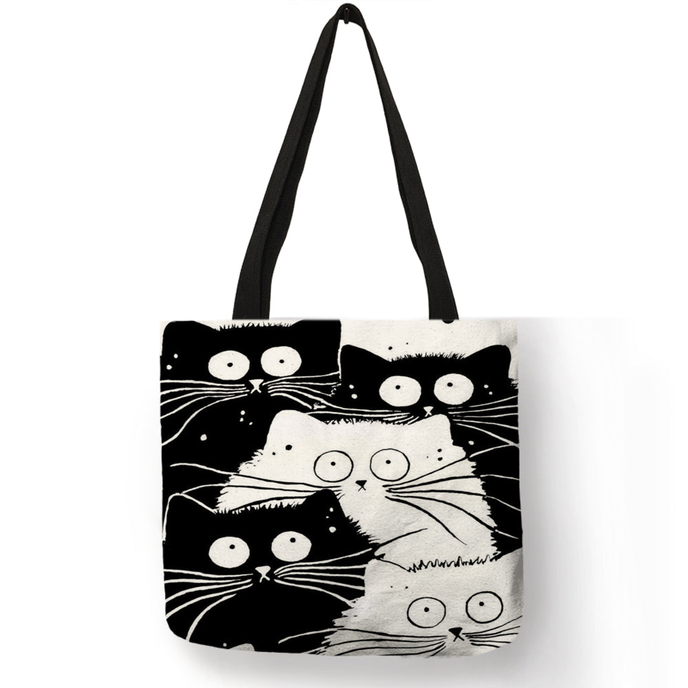 Cute Cat Printing Women Handbag