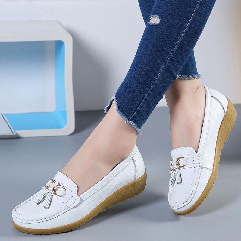 Women Ballet Leather Breathable Canvas