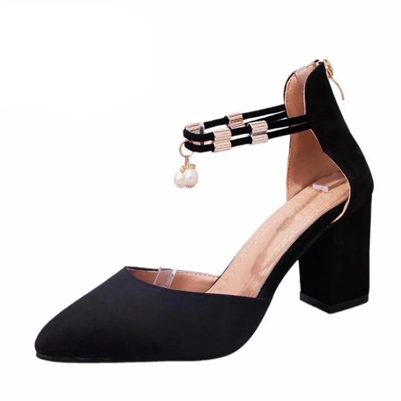 Thick Heel Pumps Comfortable Sandals