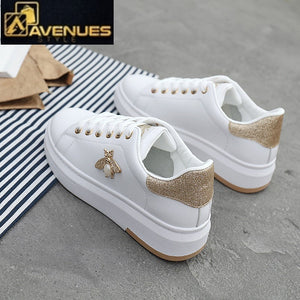 Women Breathable PU Leather Sneakers