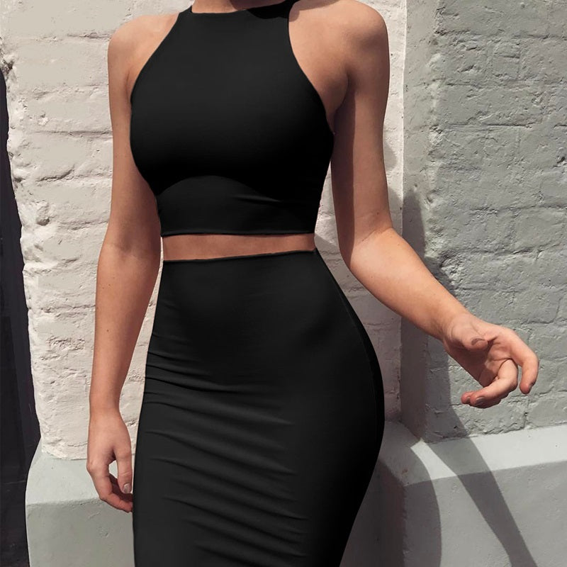 Sexy O Neck Sleeveless Body con Dress