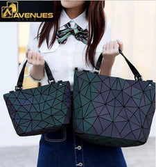 Women Geometric laser Tote Shoulder Bags