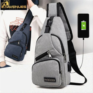 Anti Theft USB Charging Chest Bags