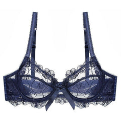 Sexy Slim Lace Lingerie Underwire Floral Large Size Bra