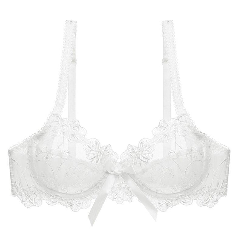 Sexy Slim Lace Lingerie Underwire Floral Large Size Bra