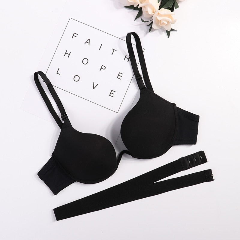 2019 ECMLN Sexy Women Lingerie U Backless Bras Underwear Deep U Low Cut Push Up Bra Intimates Female DropShip