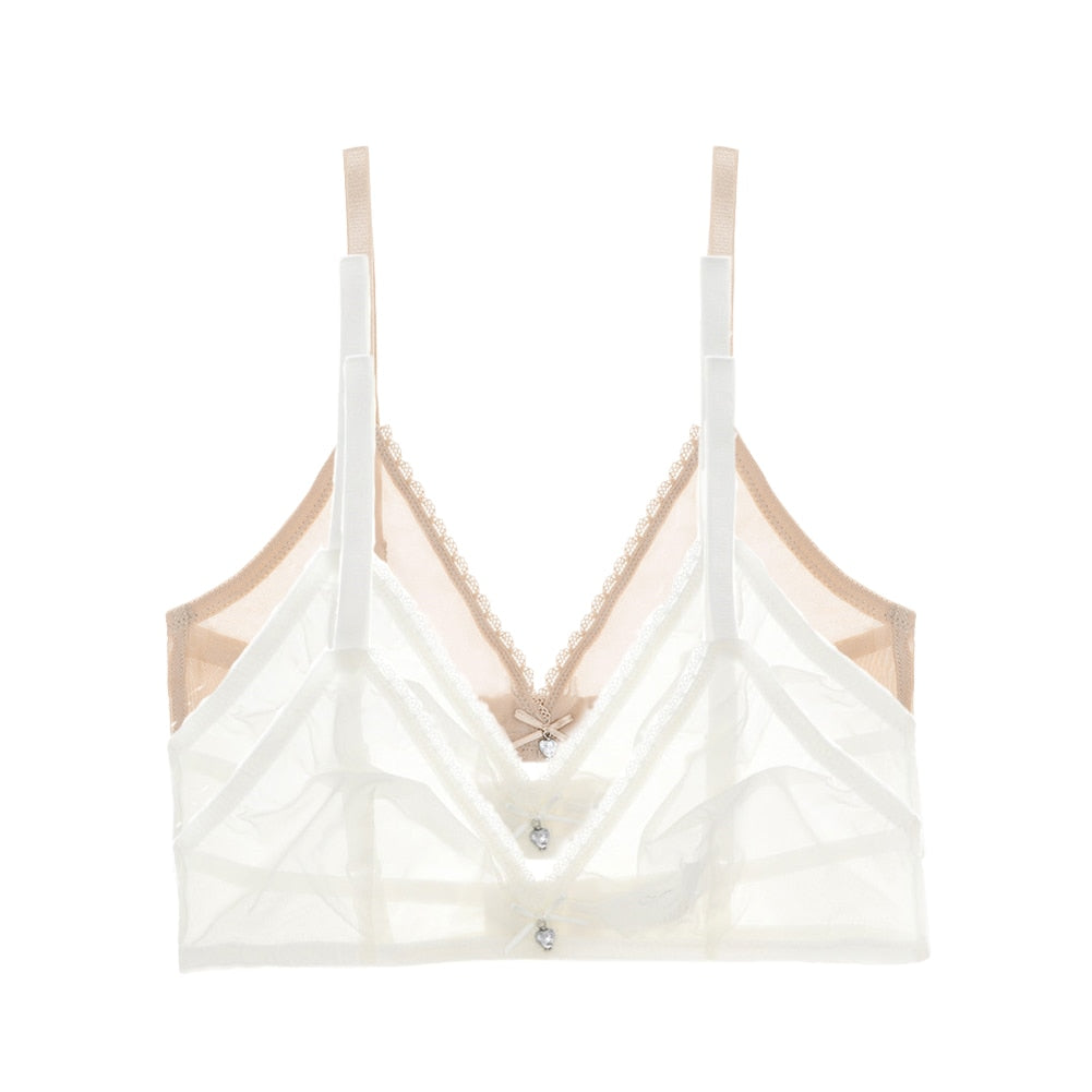Ultra-Thin Mesh Lingerie Breathable Bra 3-Piece Combination