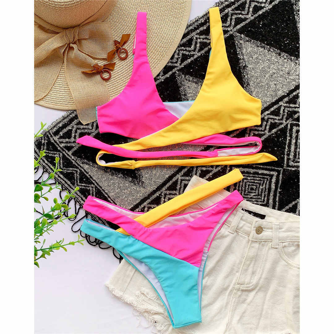 Women Sexy Bikini 2 Piece Spaghetti Strap Top Swimsuit Bathing Suit