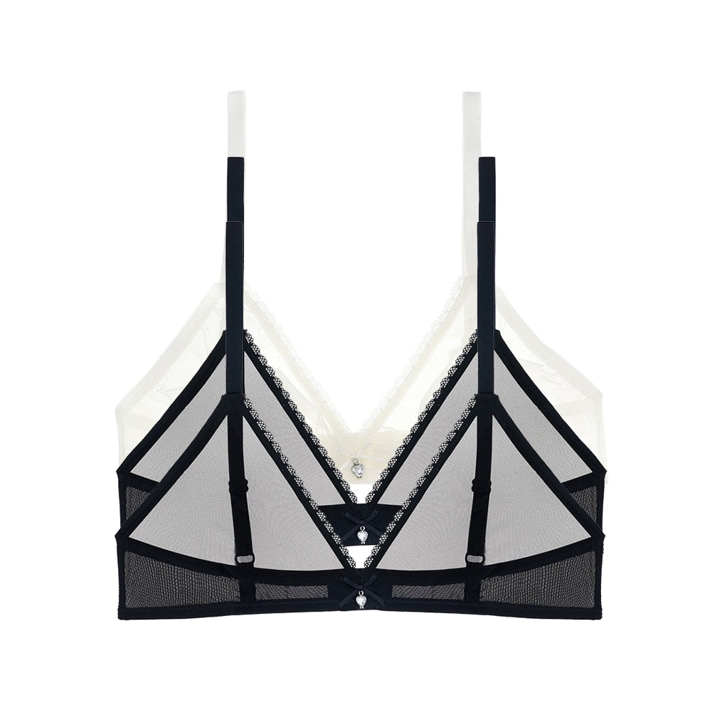 Ultra-Thin Mesh Lingerie Breathable Bra 3-Piece Combination