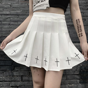Vintage Gothic Punk Pleated Hip Hop Grunge Skirt