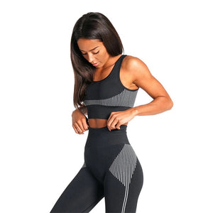 Dry Fit Two Piece Tight Crop top Bra Legging Gym Sets