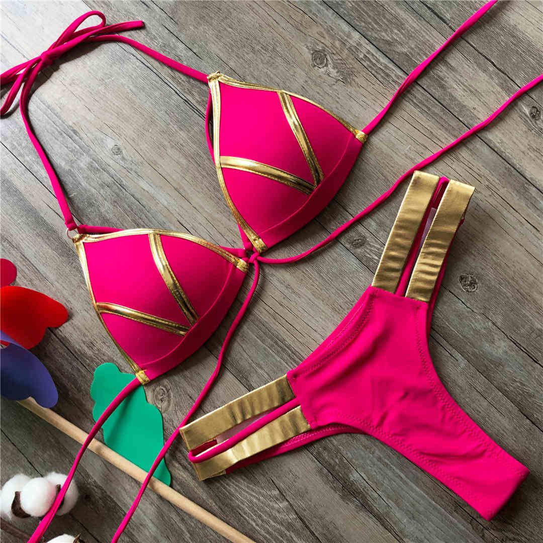 Women's Push Up Swimsuit Bra Cup 2-Pieces Bikini