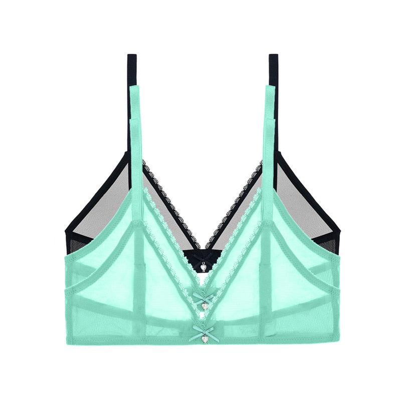Ultra-Thin Mesh Lingerie Breathable Bra 3-Piece Combination