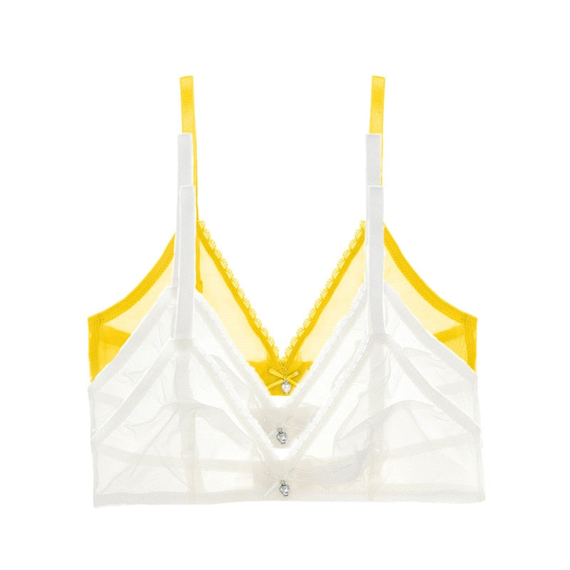Ultra-Thin Mesh Lingerie Breathable Bra 3-Piece Combination