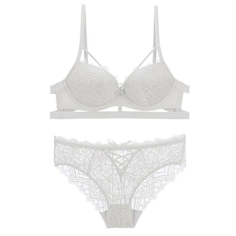 Lace Cotton Push Up Bra Underwear Lingerie Set