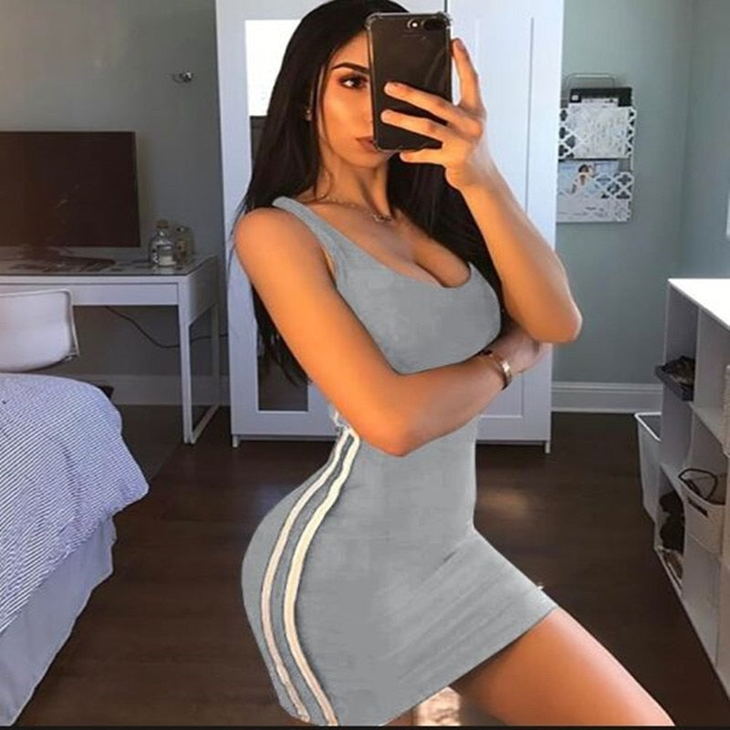 Women Sexy Sleeveless Mini Dress