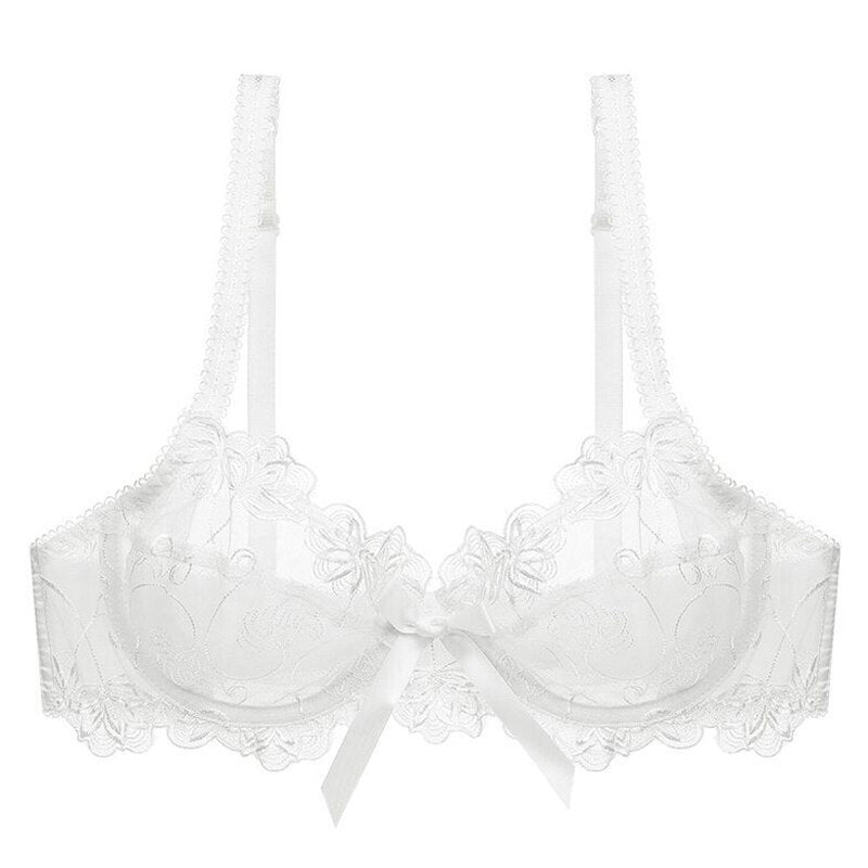 Sexy Slim Lace Lingerie Underwire Floral Large Size Bra