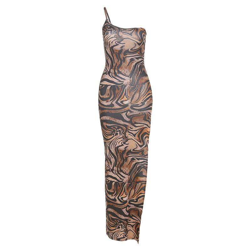 Vintage Elegant Sleeveless Slim Sexy High Split Maxi Dress