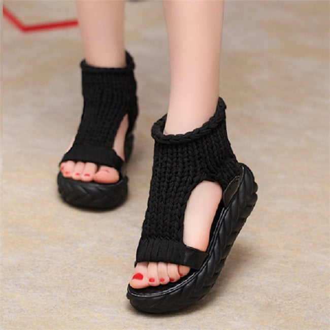 Flat Thick Heels Women Gladiator Sandals
