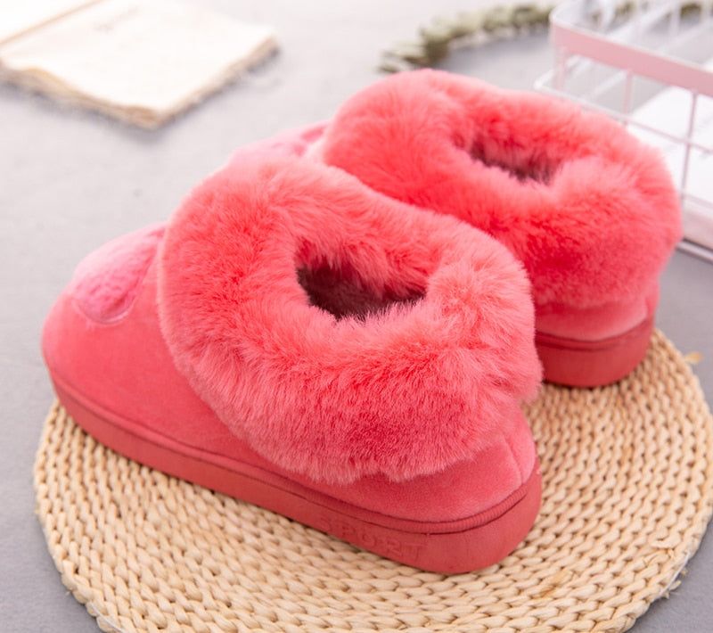  Heart-Shaped Cotton Women Slippers