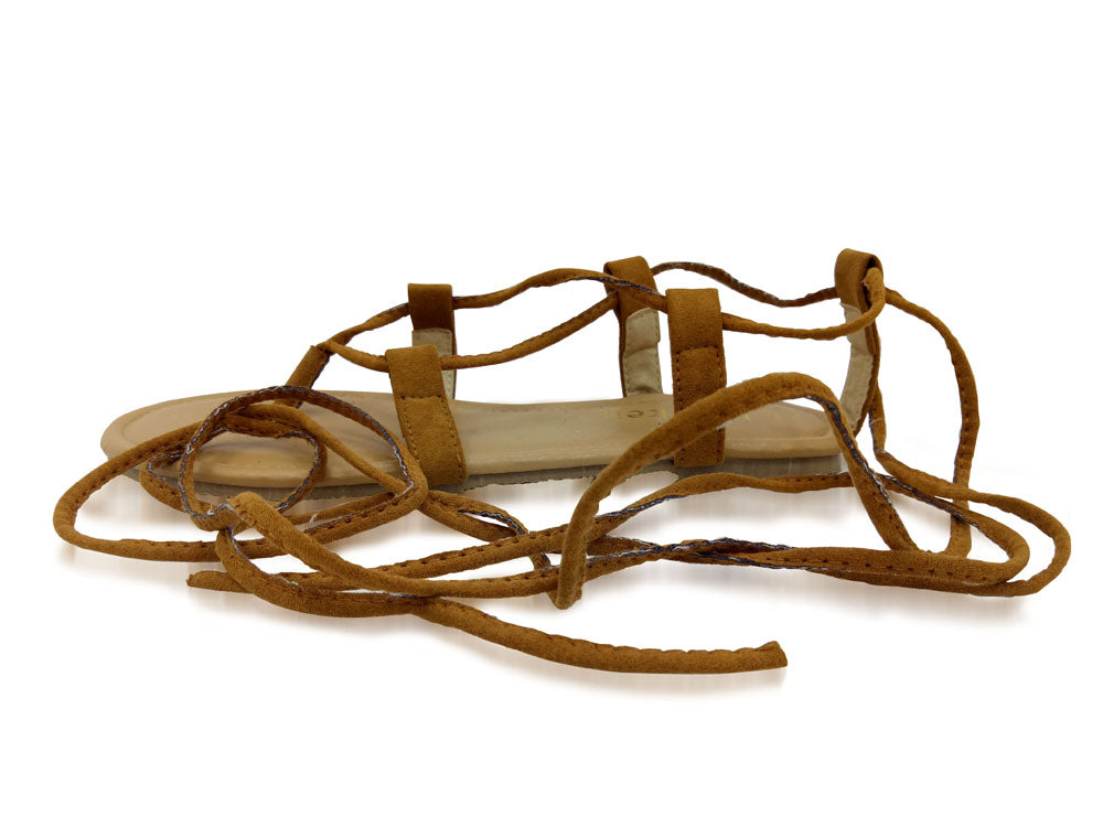 Women Multiple Cross-Strap Tall Knee Sandal